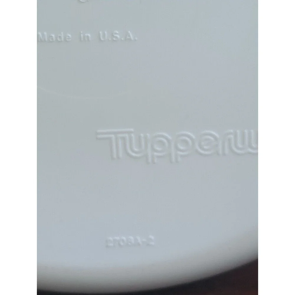 Vtg Tupperware One Touch Canister White With Hunter Green Lid 2708A-2